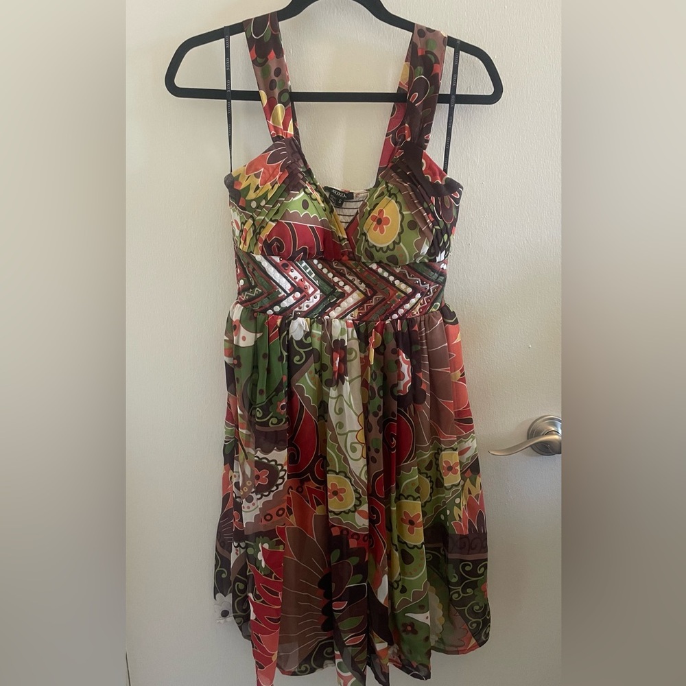 XOXO Colorful Patterned Dress